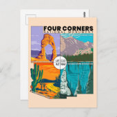 Vier kernen nationaal monument met nationale parke briefkaart (Voorkant / Achterkant)