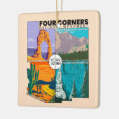 Vier kernen nationaal monument met nationale parke keramisch ornament (Links)