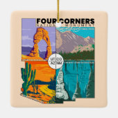 Vier kernen nationaal monument met nationale parke keramisch ornament (Achterkant)