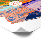 Vier kernen Nationaal Monument met nationale parke Poster (Hoek)