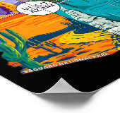 Vier kernen nationaal monument met nationale parke poster (Hoek)