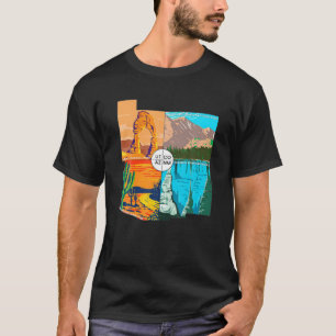 Vier kernen nationaal monument met nationale parke t-shirt