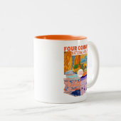 Vier kernen Nationaal Monument met nationale parke Tweekleurige Koffiemok (Voorkant rechts)