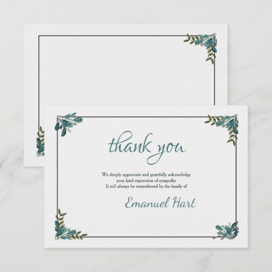 Vier kernen nemen mee bedankkaart (Voorkant / Achterkant)