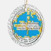 Vier kernen Vier Staten Keramisch Ornament (Links)