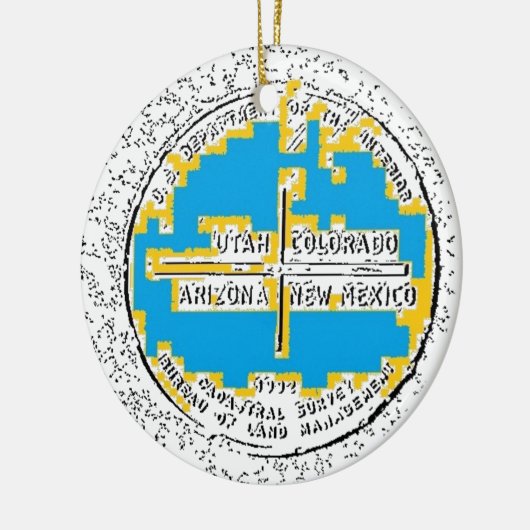 Vier kernen Vier Staten Keramisch Ornament (Links)