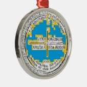 Vier kernen Vier Staten Metalen Ornament (Rechts)