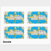 Vier kernen Vier Staten Rechthoekige Sticker (Vel)