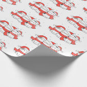 Vier kerst katachtigen cadeaupapier (Hoek)