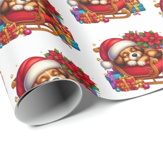 Vier kerst pup cadeaupapier (Rol Hoek)