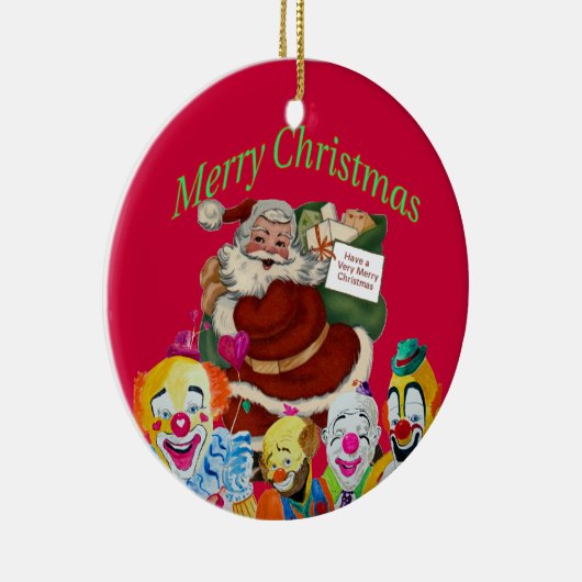 Vier kerstavond-kerstversiering voor de kerstkerst keramisch ornament (Rechts)