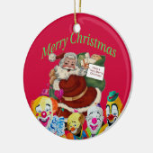 Vier kerstavond-kerstversiering voor de kerstkerst keramisch ornament (Links)