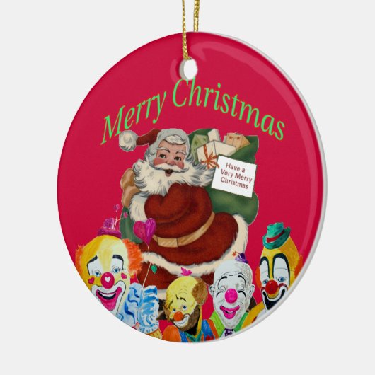 Vier kerstavond-kerstversiering voor de kerstkerst keramisch ornament (Links)