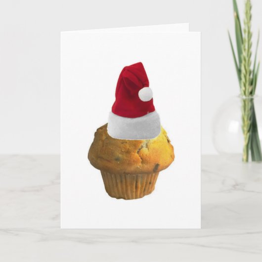 Vier Kerstmis met een Muffin Feestdagen Kaart (Voorkant)