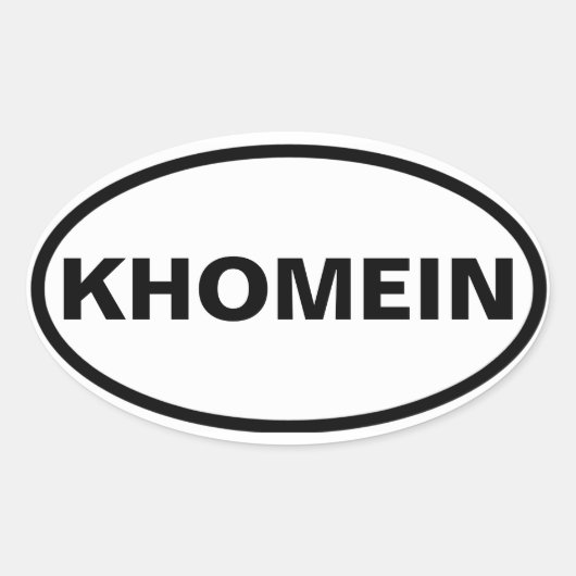 VIER Khomein Ovale Sticker (Voorkant)