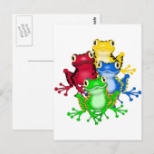 Vier kikkert-shirts en cadeautjes briefkaart (Voorkant / Achterkant)