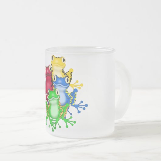 Vier kikkert-shirts en cadeautjes matglas koffiemok (Voorkant rechts)