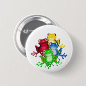 Vier kikkert-shirts en cadeautjes ronde button 5,7 cm (Voorkant /achterkant)