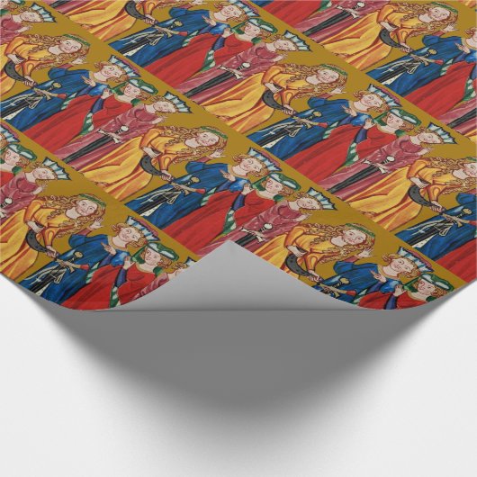 Vier Kings Kerstmis Cadeaupapier (Hoek)