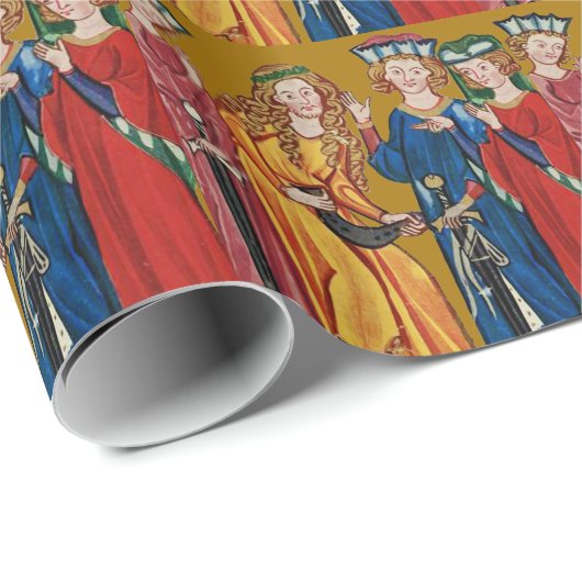 Vier Kings Kerstmis Cadeaupapier (Rol Hoek)