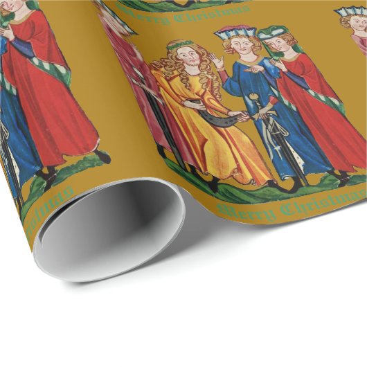 Vier Kings Kerstmis Cadeaupapier (Rol Hoek)