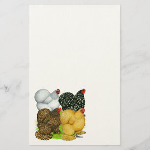Vier Kippen Cochin Briefpapier