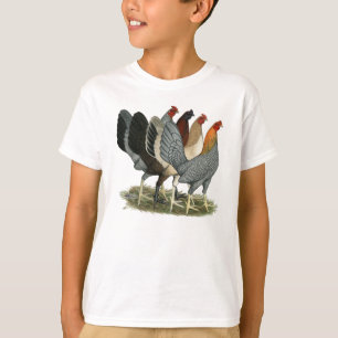Vier Kippen Gamefowl T-shirt