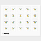 Vier Kiss Your Mate Day Vierkante Sticker (Vel)