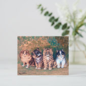 Vier Kittens, Louis Wain Briefkaart (Staand voorkant)