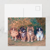Vier Kittens, Louis Wain Briefkaart (Voorkant / Achterkant)