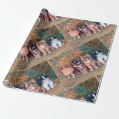 Vier Kittens, Louis Wain Cadeaupapier (Uitgerold)