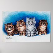 Vier Kittens, Louis Wain Poster (Voorkant)