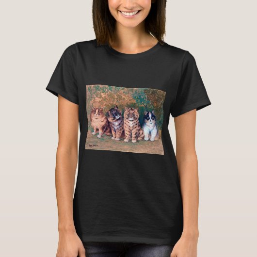 Vier Kittens, Louis Wain T-shirt (Voorkant)