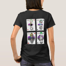 Vier kledingkaarten met een wilde kaart