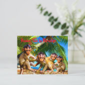 Vier kleine apen briefkaart (Staand voorkant)