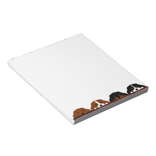 Vier kleine cavaliers notitieblok (Schuin)