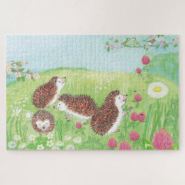 Vier kleine egel in de Meadow Legpuzzel
