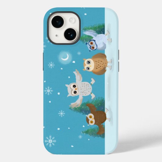 Vier kleine eigenaars die ijsschaatsen Case-Mate iPhone case (Achterkant)