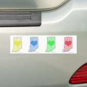 Vier kleine Hart Indiana-bumperstickers Bumpersticker (Op auto)