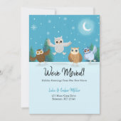 Vier kleine uilen gaan schaatsen bewegen aankondiging (Voorkant)