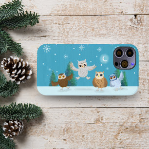Vier kleine uilen gaan schaatsen Case-Mate iPhone 14 hoesje