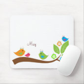 Vier kleine vogels muismat (Met muis)