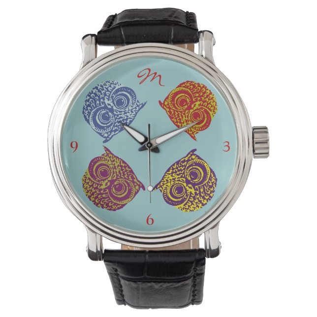 vier kleur draagt adname horloge (Voorkant)