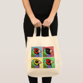 Vier kleuren Gouldian Finch Tote Bag (Voorkant (product))