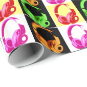 Vier kleuren Hoofdtelefoon Pop Kunsthoofd Telefoon Cadeaupapier (Rol Hoek)