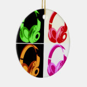 Vier kleuren Hoofdtelefoon Pop Kunsthoofd Telefoon Keramisch Ornament (Rechts)