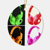 Vier kleuren Hoofdtelefoon Pop Kunsthoofd Telefoon Keramisch Ornament (Links)