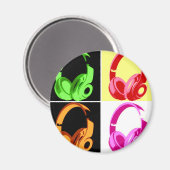 Vier kleuren Hoofdtelefoon Pop Kunsthoofd Telefoon Magneet (Voorkant / Achterkant)