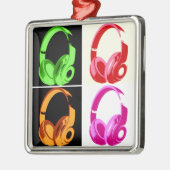 Vier kleuren Hoofdtelefoon Pop Kunsthoofd Telefoon Metalen Ornament (Links)