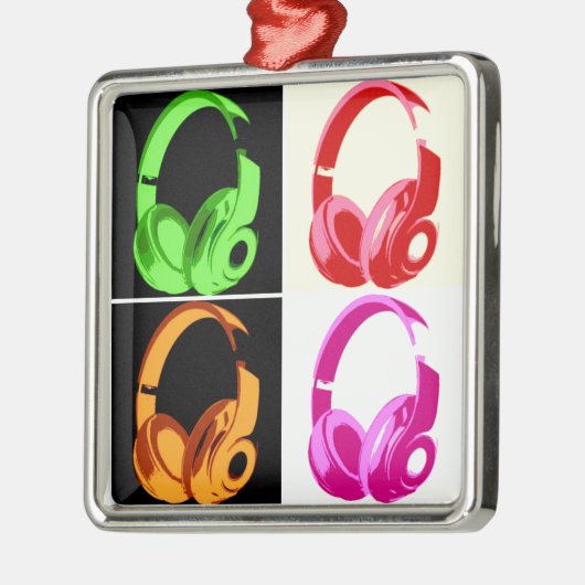 Vier kleuren Hoofdtelefoon Pop Kunsthoofd Telefoon Metalen Ornament (Links)